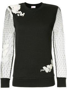 блузка с кружевными рукавами Red Valentino