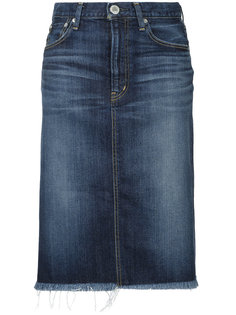 джинсовая юбка с неорбаботанными краями Red Card