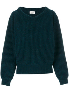 свитер с широким V-образным вырезом  Lemaire