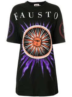 свободное платье-футболка с принтом солнца  Fausto Puglisi