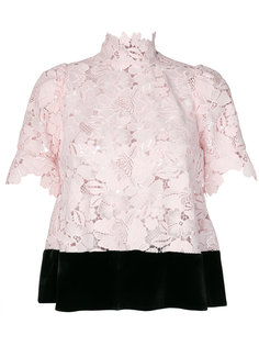 кружевной топ с контрастной отделкой  Nº21