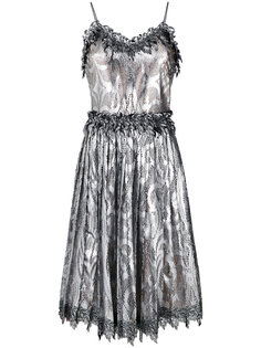 плиссированное платье металлик  Marco De Vincenzo