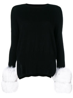 свитер с меховой отделкой  Izaak Azanei