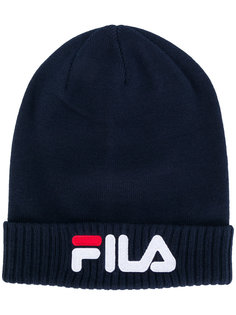 шапка-бини в рубчик с логотипом Fila