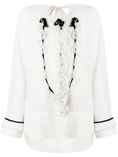 блузка с оборками и вышивкой Ermanno Scervino