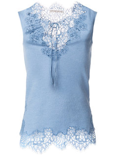 топ с кружевной отделкой Ermanno Scervino