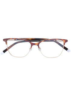tortoiseshell square glasses frame Calvin Klein
