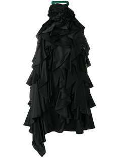 платье с оборками  Saint Laurent