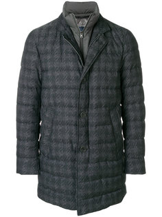 пуховое пальто в клетку Herno