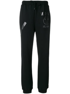 спортивные брюки с виниловым логотипом  Moschino