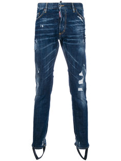 джинсы с рваной отделкой Dsquared2