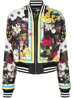 куртка-бомбер с цветочным принтом Dolce & Gabbana