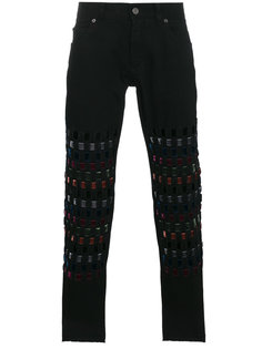 джинсы с цветной отделкой  Dolce & Gabbana