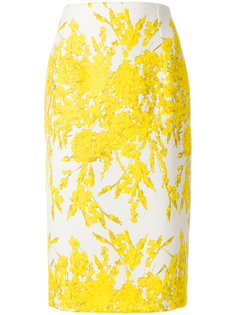 юбка-карандаш с цветочным принтом Blumarine
