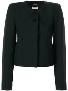 приталенный пиджак без воротника  Saint Laurent