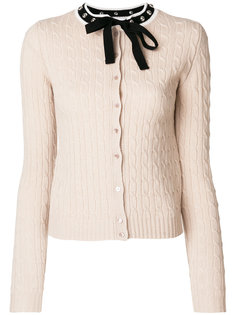трикотажный кардиган с бантом  Red Valentino