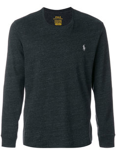 футболка с длинными рукавами и вышитым логотипом Polo Ralph Lauren