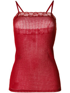 топ без рукавов с кружевной оторочкой Helmut Lang