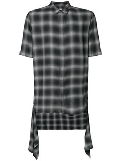 рубашка с короткими рукавами в клетку  Helmut Lang