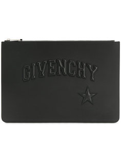 клатч с тиснением логотипа Givenchy