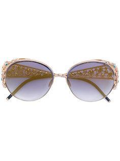круглые солнцезащитные очки с кристаллами Swarovski Elie Saab