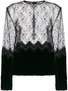 полупрозрачная кружевная блузка  Comme Des Garçons Noir Kei Ninomiya