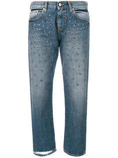 укороченные джинсы с заклепками  Gaelle Bonheur