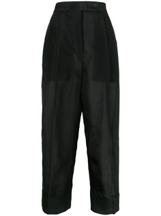укороченные брюки с отворотами Thom Browne