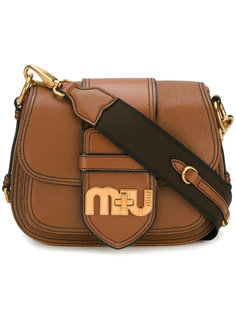 сумка через плечо Miu с логотипом Miu Miu