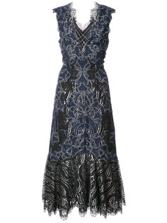 расклешенное кружевное платье  Jonathan Simkhai