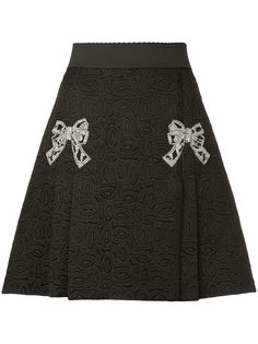 жаккардовая юбка с бантом  Dolce & Gabbana