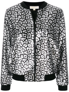 куртка-бомбер с леопардовым принтом  Michael Michael Kors