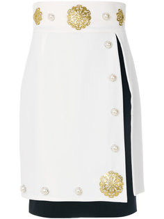 декорированная юбка асимметричного кроя Stefano De Lellis