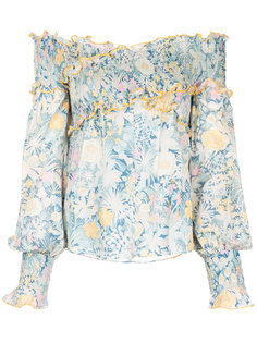 блузка с открытыми плечами и цветочным принтом  Alice Mccall