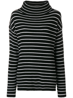 джемпер с отворотом в полоску  The Gigi