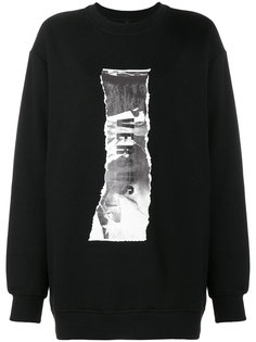 толстовка с газетным принтом с логотипом Versus