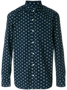приталенная рубашка с цветчоной вышивкой Barba