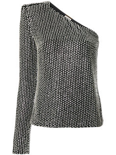 топ на одно плечо декорированное кристаллами  Saint Laurent