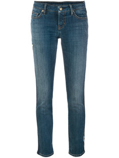 укороченные джинсы с цветочной вышивкой Cambio