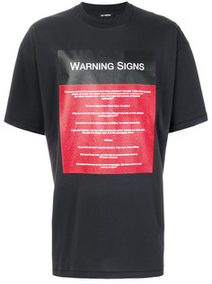 футболка Warning Signs Raf Simons