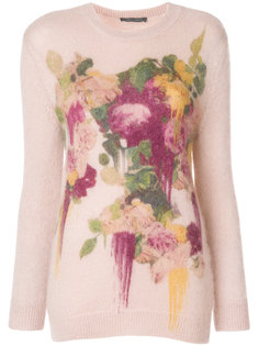 джемпер с цветочным принтом Alberta Ferretti