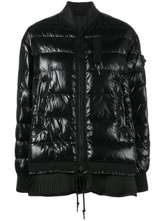 блестящая куртка-пуховик с оборками Moncler