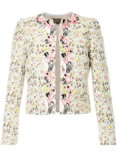 укороченный пиджак с цветочной вышивкой  Giambattista Valli