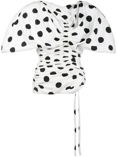 топ Le Vallauris Fronce с рюшами в горох Jacquemus