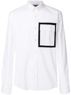 рубашка с контрастным карманом Les Hommes Urban