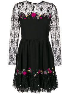 кружевное платье с цветочной вышивкой Blugirl