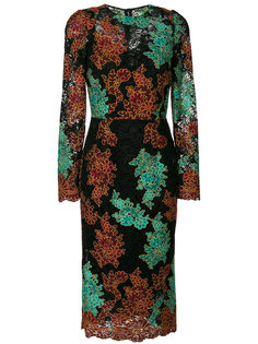 кружевное платье с вышивкой Dolce & Gabbana