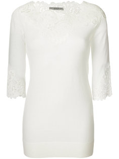 свитер с кружевной отделкой  Ermanno Scervino