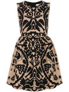 платье мини с барочным узором Red Valentino