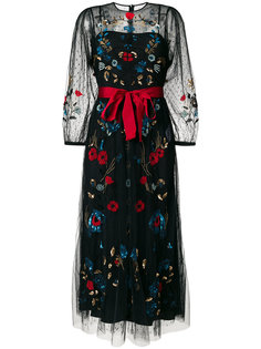 платье с цветочной отделкой пайетками  Red Valentino